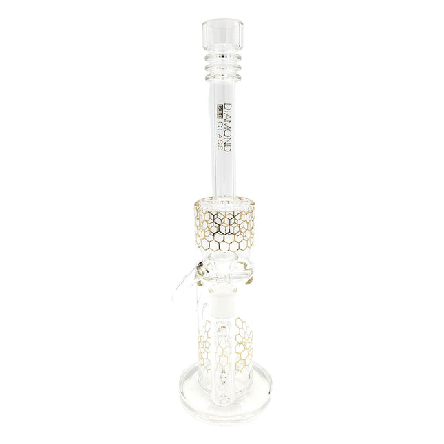 diamond-glass-16-recycler-bong-gold-bong-water-pipe-smoking-accessory-maple-ridge-langley-vape-smoke-shop-hootz