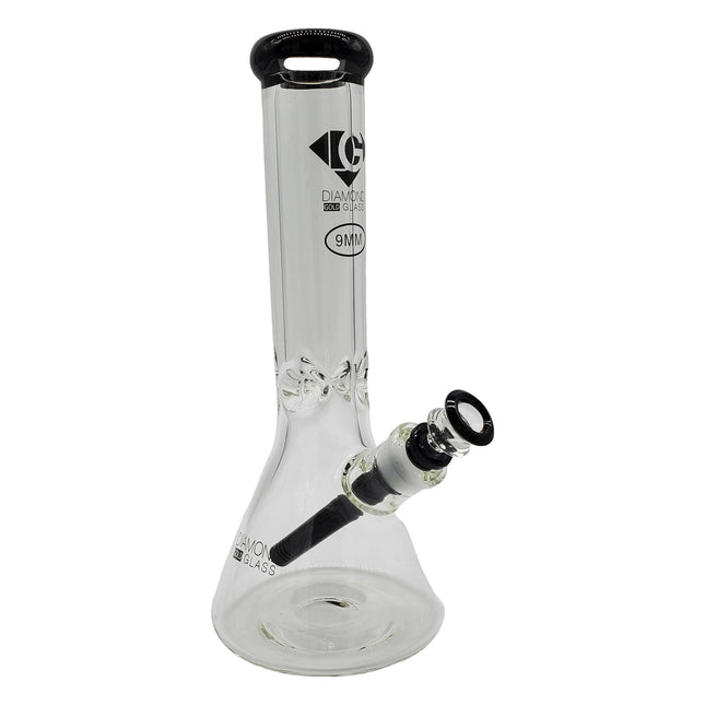 diamond-glass-black-12-9mm-beaker-bong-water-pipe-smoking-accessory-maple-ridge-langley-vape-smoke-shop-hootz