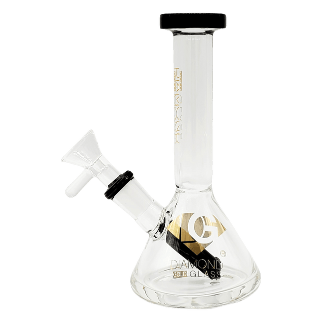 diamond-glass-black-6-mini-beaker-bubbler-bong-water-pipe-smoking-accessory-maple-ridge-langley-vape-smoke-shop-hootz