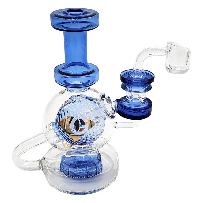 diamond-glass-blue-7-core-14mm-dab-rig-bong-water-pipe-smoking-accessory-maple-ridge-langley-vape-smoke-shop-hootz