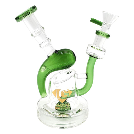 diamond-glass-green-7-recycler-14mm-dab-rig-bong-water-pipe-smoking-accessory-maple-ridge-langley-vape-smoke-shop-hootz
