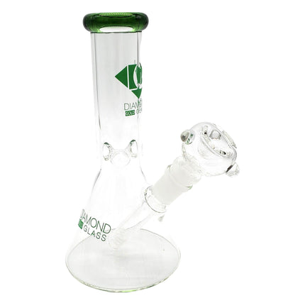 diamond-glass-green-8-small-beaker-bubbler-14mm-dab-rig-bong-water-pipe-smoking-accessory-maple-ridge-langley-vape-smoke-shop-hootz