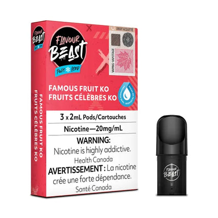 flavour-beast-pod-2ml-famous-fruit-ko-iced-disposable-20mg-maple-ridge-langley-vape-shop-hootz-vape-shop-hootz