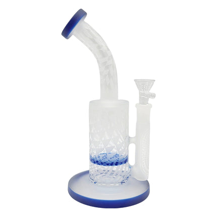 frost pattern 9.5" honeycomb rig blue