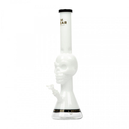 gear premium 18" white tuxedo skull beaker tube