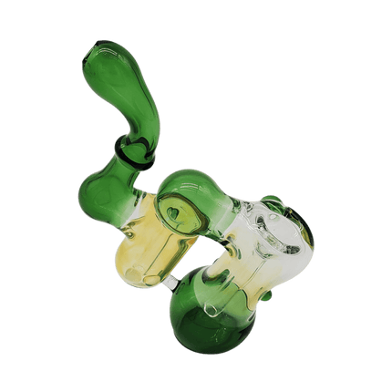 green-double-chamber-bubbler-water-pipe-smoking-accessory-maple-ridge-langley-vape-smoke-shop-hootz