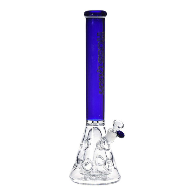 hoss-glass-18-holey-blue-14mm-dab-rig-beaker-straight-tube-zong-bong-bubbler-percolator-water-pipe-weed-smoking-accessory-maple-ridge-langley-vape-smoke-shop-hootz