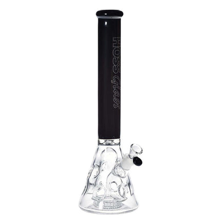 hoss-glass-18-holey-black-14mm-dab-rig-beaker-straight-tube-zong-bong-bubbler-percolator-water-pipe-weed-smoking-accessory-maple-ridge-langley-vape-smoke-shop-hootz