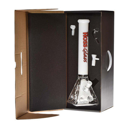 hoss-glass-18-pyramid-base-white-14mm-dab-rig-beaker-straight-tube-zong-bong-bubbler-percolator-water-pipe-weed-smoking-accessory-maple-ridge-langley-vape-smoke-shop-hootz