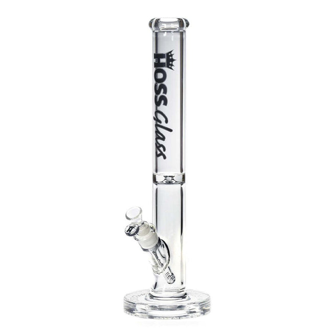 HOSS Glass 14" Embossed Straight Tube Bong - Hootz