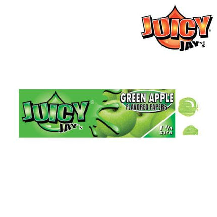 juicy jays 1.25" flavoured papers green apple