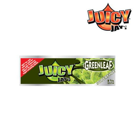 juicy jays 1.25" flavoured papers menthol greenleaf superfine