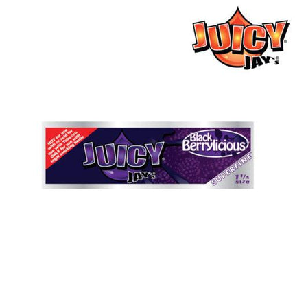 juicy jays 1.25" flavoured papers black berrylicious