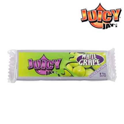 juicy jays 1.25" flavoured papers white grape superfine