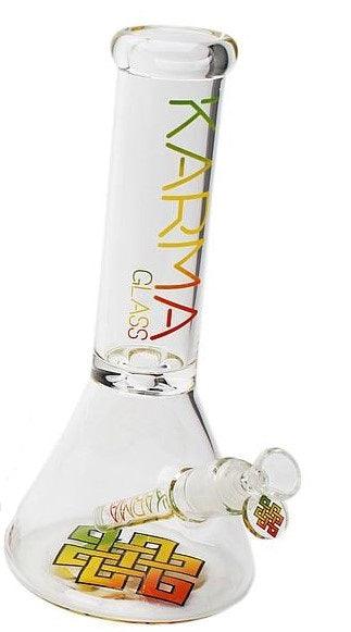 karma-glass-7-inch-mini-small-beaker-bong-rasta-maple-ridge-langley-hootz