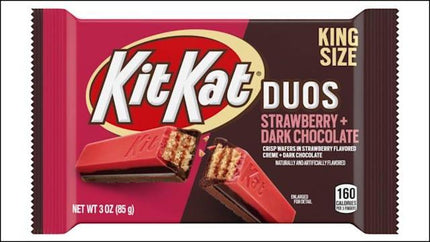 kit kat duos strawberry & dark chocolate king size 85g