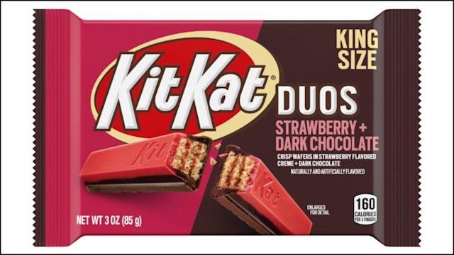 kit kat duos strawberry & dark chocolate king size 85g