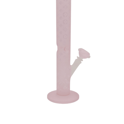 louis vuitton 17" frosted straight tube bong pink