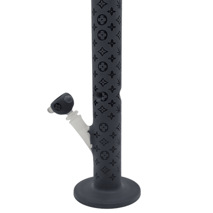 louis vuitton 17" frosted straight tube bong black