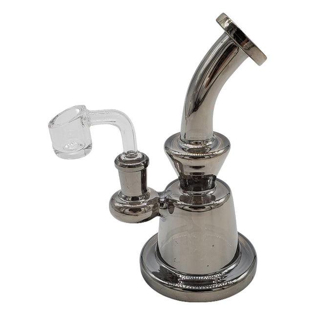 metalic-black-6-inch-dab-rig-bong-bubbler-water-pipe-weed-smoking-accessory-maple-ridge-langley-vape-smoke-shop-hootz