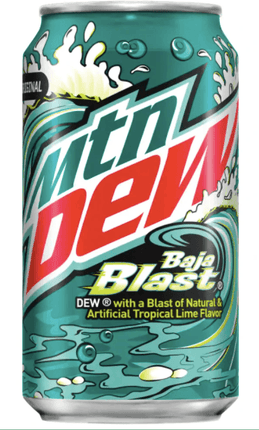 mountain dew cans 355ml baja blast