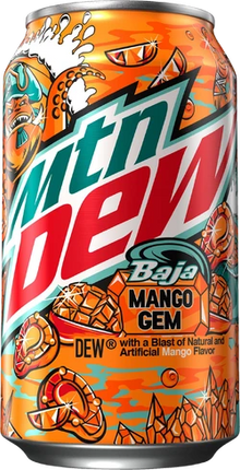 mountain dew cans 355ml baja mango gem