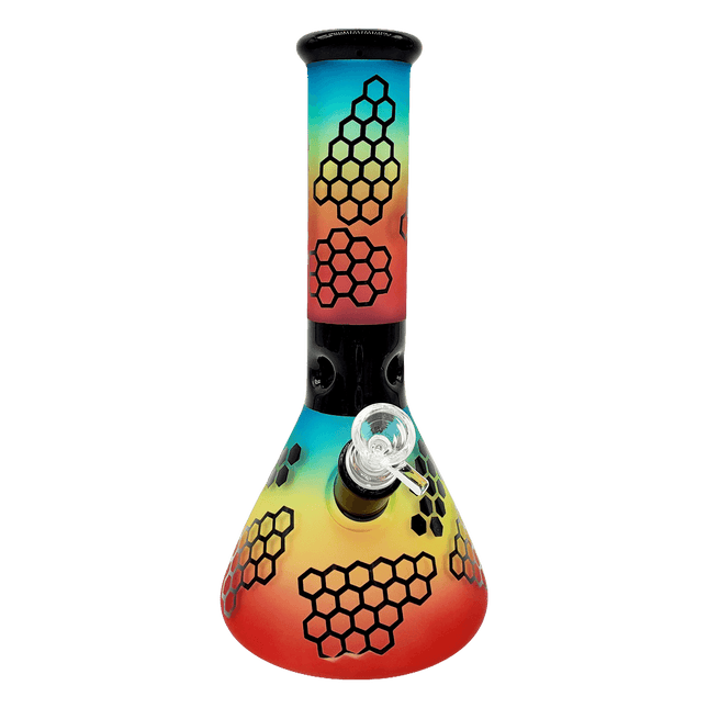 multi-color-12-inch-beaker-bong-bubbler-water-pipe-weed-smoking-accessory-maple-ridge-langley-vape-smoke-shop-hootz