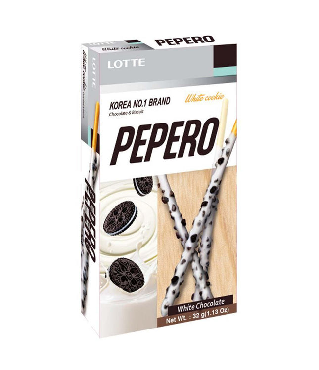 pepero white chocolate & cookies 32g