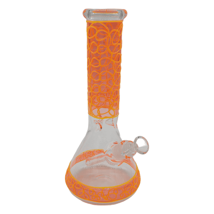 orange swirl 12" beaker bong