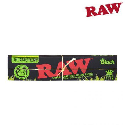 raw black organic hemp rolling papers king size