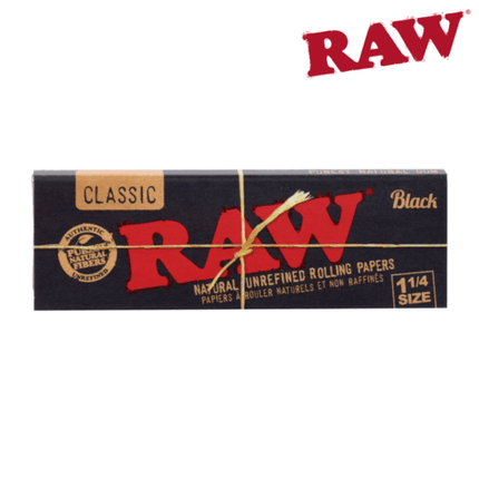 raw black rolling papers 1.25" (79mm)