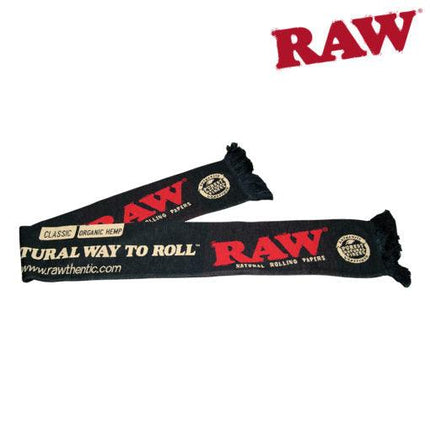 raw black scarf