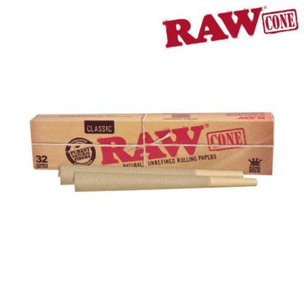 raw-classic-pre-rolled-cones-king-size-32-pack-smoking-paper-accessory-maple-ridge-langley-vape-smoke-shop-hootz