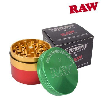 raw-hammercraft-aluminum-4-piece-grinder-weed-smoking-accessory-maple-ridge-langley-vape-smoke-shop-hootz