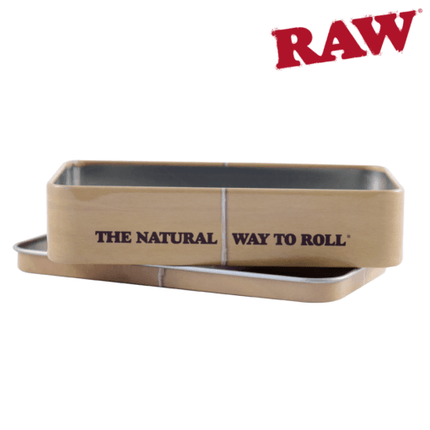 raw metal tin storage box