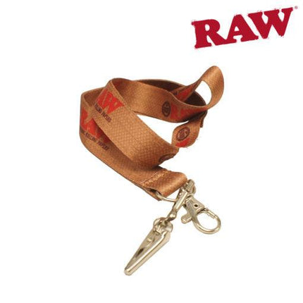 raw smoker's lanyard with roach clip