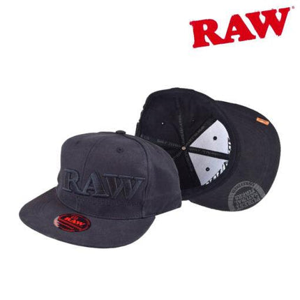 RAW Black Snapback Cap