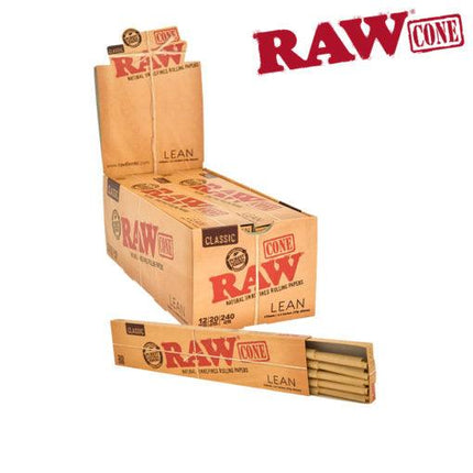 raw classic lean pre-rolled cones (20-pack)