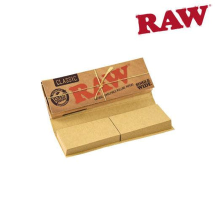 RAW Connoisseur Single Wide Rolling Papers + Filter - Hootz