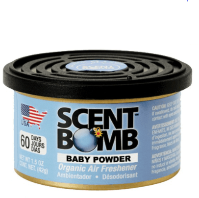 scent bomb canned air frehsener baby powder