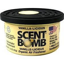 scent bomb canned air frehsener vanilla-licious