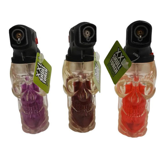 smokezilla colored butane skull torch