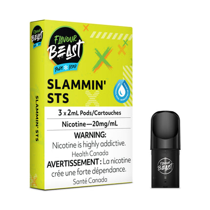 flavour beast pods - slammin sts iced (sour snap)