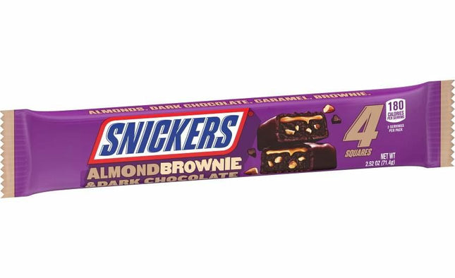 snickers almond brownie 4 squares 71.4g