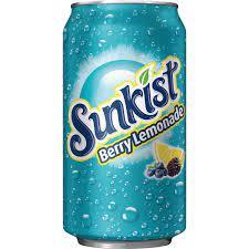 sunkist soda cans - 355ml berry lemonade