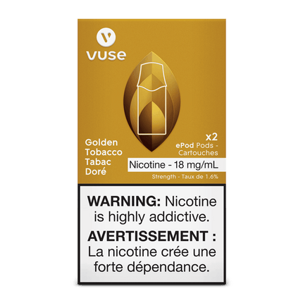 vuse pods - golden tobacco