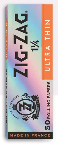 zig zag silver ultra thin 1.25" rolling paper