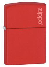 zippo lighters red matte logo