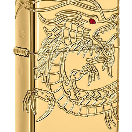 zippo lighters 24k gold plated dragon armor