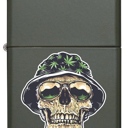 zippo lighters cannabis skull